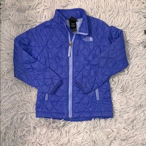 Blue Northface quilted jacket